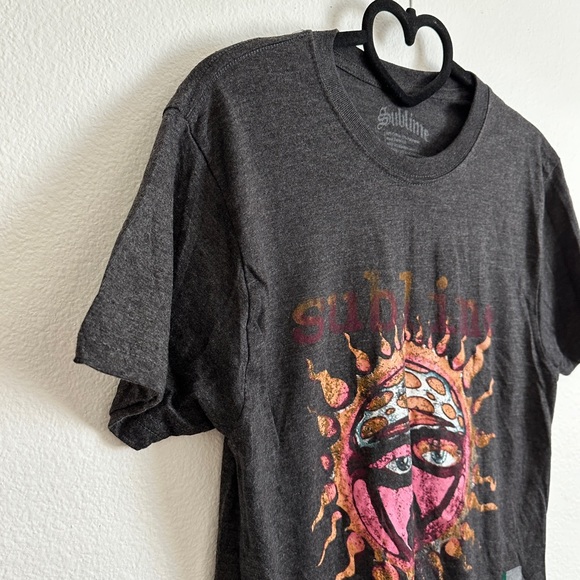 Sublime Charcoal Gray Sun Band Graphic Tee Size M - Picture 5 of 7